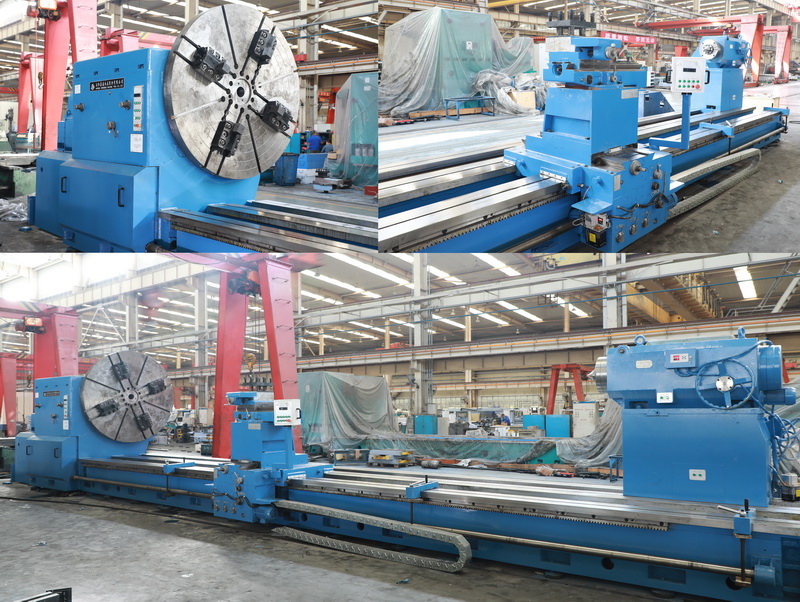 安陽(yáng)鑫盛機(jī)床首臺(tái)承重40噸重型車床完成試車驗(yàn)收！交付用戶！